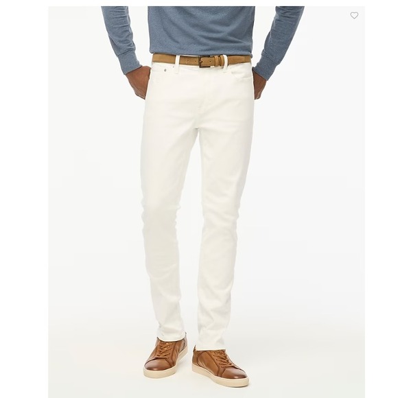 J.Crew Jeans Mens 30x30 White Slim Fit Signature Flex Cotton Blend - Picture 1 of 11